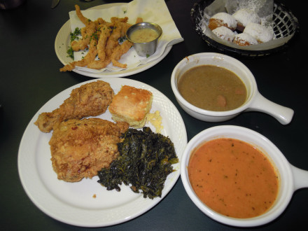 Several items from the buffet