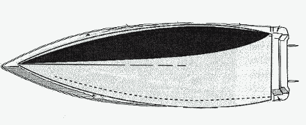 black area represents
form presented to the water
at optimum heal