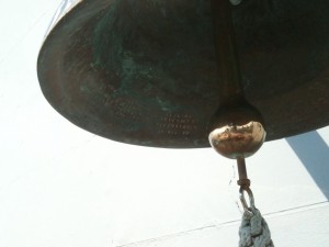 US Navy Bells, following English tradition are still used (inverted) as baptismal founts. Names of the Baptized are inscribed inside the bell.