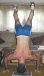 Headstand, animated, August 19, 2003