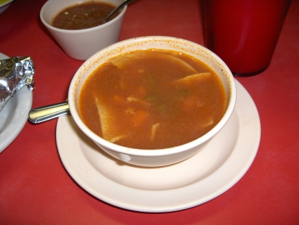 Tortilla soup at Las Fuentes