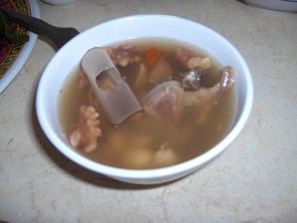 Home made slow cooked chicken soup