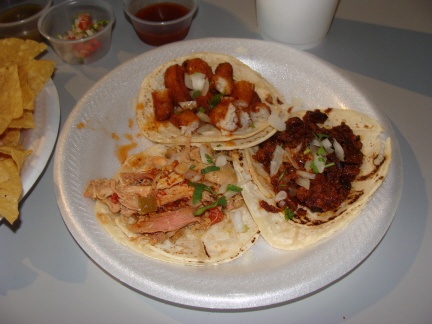 Three kinds of tacos