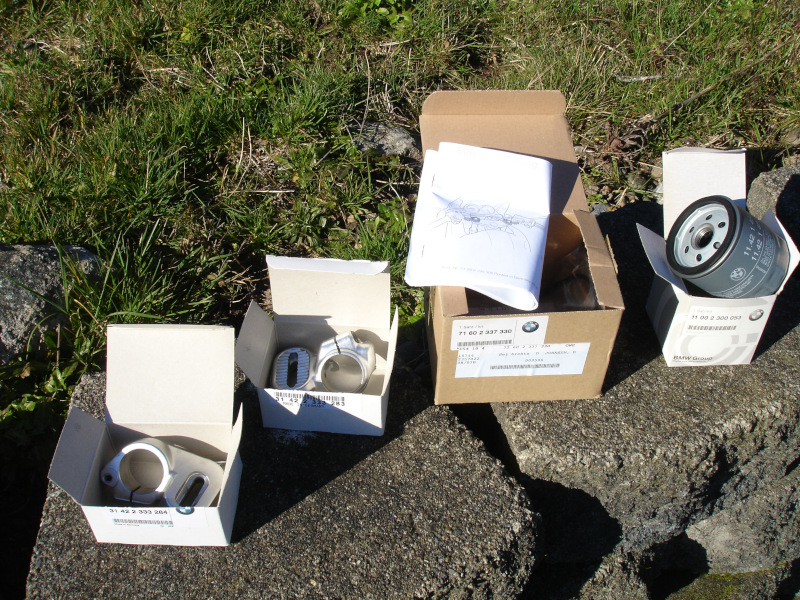 Forward reach clipon castings and new oil filter