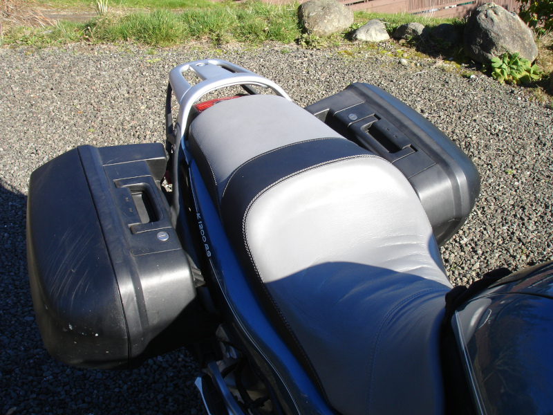 Richs' Custom Seat in place with luggage