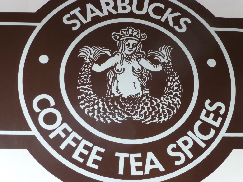 Original Starbucks Logo still at its first location (Pikes Place Market)