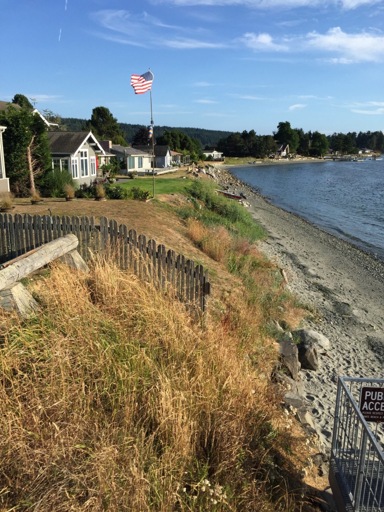 Fisherman Bay, Lopez Island on sunny July day.