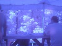 View from tent at lunch 
after tournament (IR, BGR)