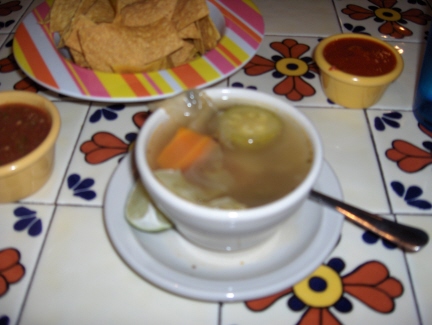 Small bowl of caldo