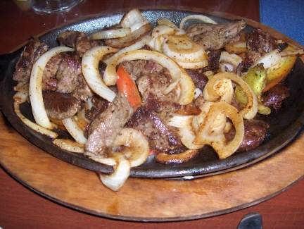 Beef fajitas