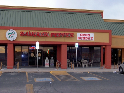 Bangkok Pepper's New Location 
on North Mesa