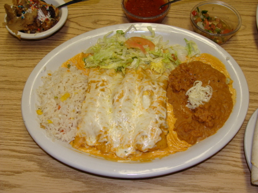 Green chipotle enchiladas