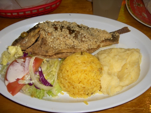 Mojarra with garlic