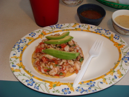 Fish tostada