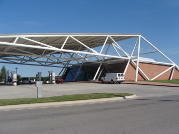 Pops is a restaurant, gas station, and sells a large selection of soda pop