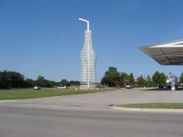 Pops' unique sculpture of a pop bottle