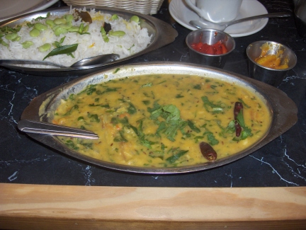Daal with spinach